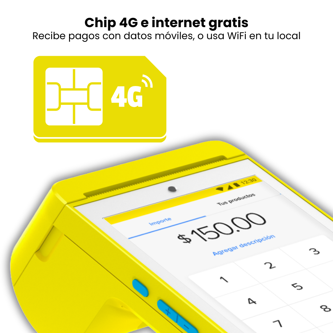 Point Smart 2 – Terminal de Cobro con Pantalla Touch, Impresora de Tickets, Internet Ilimitado y Tarjeta de Débito Gratis