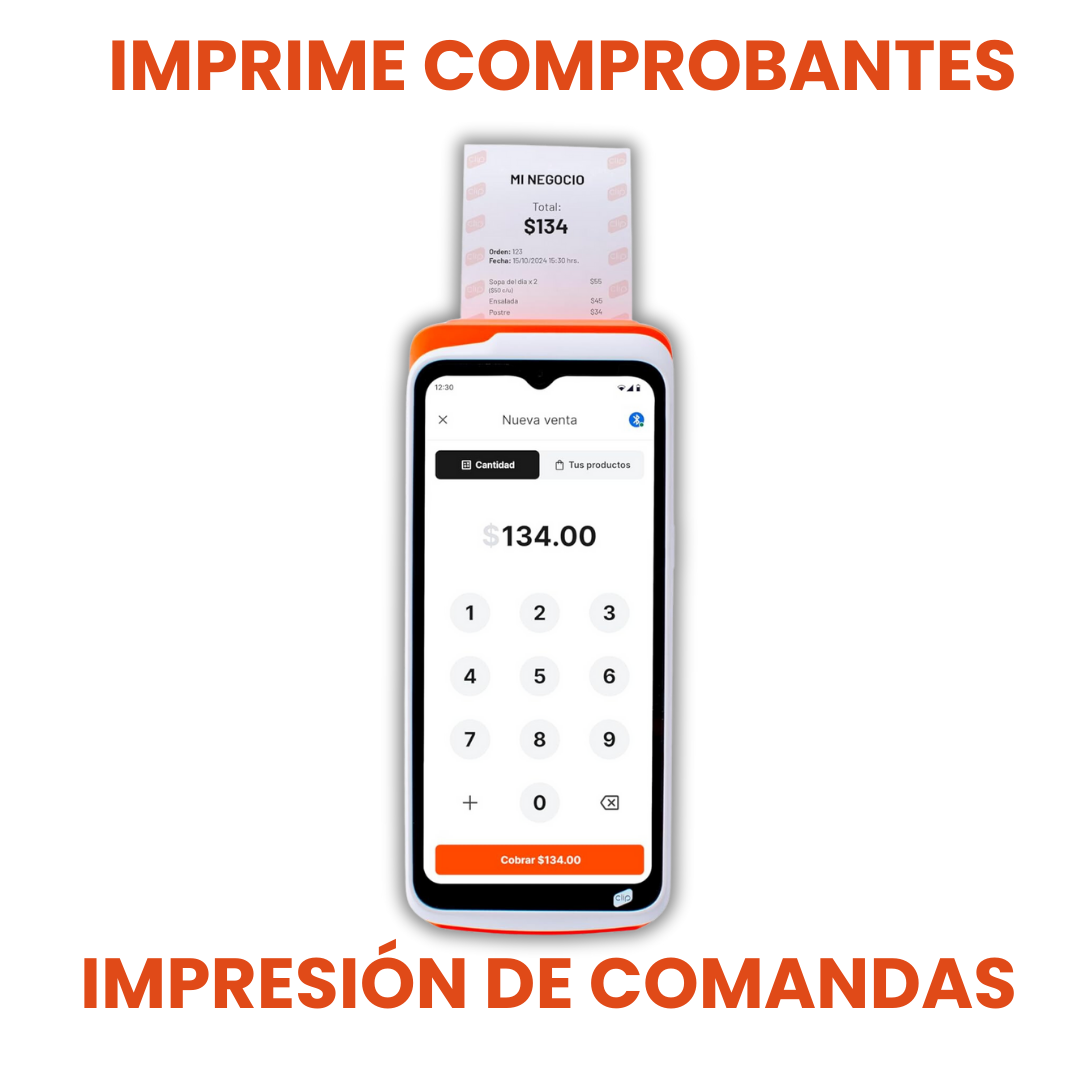 Clip Total 2: Terminal de Cobro con Pantalla Táctil, Conectividad 4G y Tickets