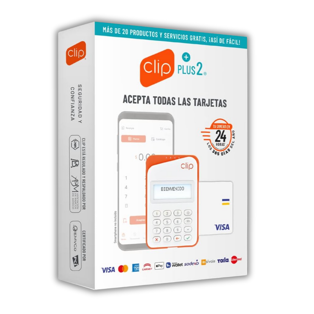 Clip Plus 2 – Lector de tarjetas portátil, confiable y listo para vender